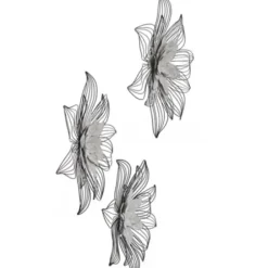 Wall Plaques-Kirkland's Home Blossom Metal Wall Plaques, Set Of 3 White