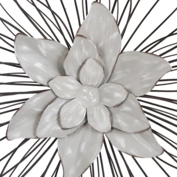 Wall Plaques-Kirkland's Home Blossom Metal Wall Plaques, Set Of 3 White