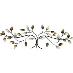 Wall Plaques-Kirkland's Home Blowing Leaves Over The Door Metal Wall Sculpture Gold/Multi