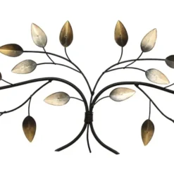 Wall Plaques-Kirkland's Home Blowing Leaves Over The Door Metal Wall Sculpture Gold/Multi
