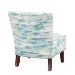 Accent Chairs-Kirkland's Home Blue Abstract Armless Accent Chair Blue/White