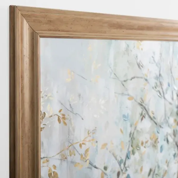 Framed Art-Kirkland's Home Blue And Gold Treetops Framed Art Print Blue/White/Gold