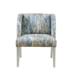 Accent Chairs-Kirkland's Home Blue And Gray Abstract Wingback Accent Chair Blue/Gray