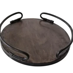 Decorative Trays-Kirkland's Home Blue And Gray Round Abstract Trays, Set Of 2 Blue/Gray/Multi
