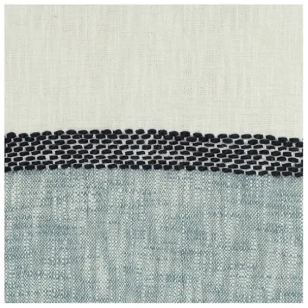 Blankets & Throws-Kirkland's Home Blue And Ivory Colorblock Throw Blue/Ivory