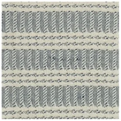 Blankets & Throws-Kirkland's Home Blue And Ivory Striped Cotton Throw Blue/Ivory