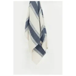 Blankets & Throws-Kirkland's Home Blue And Natural Colorblock Chevron Throw Blue/Tan