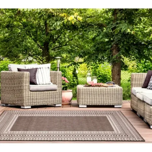 Outdoor Rugs-Kirkland's Home Blue And Orange Circles Outdoor Area Rug, 6X9 Orange/Blue