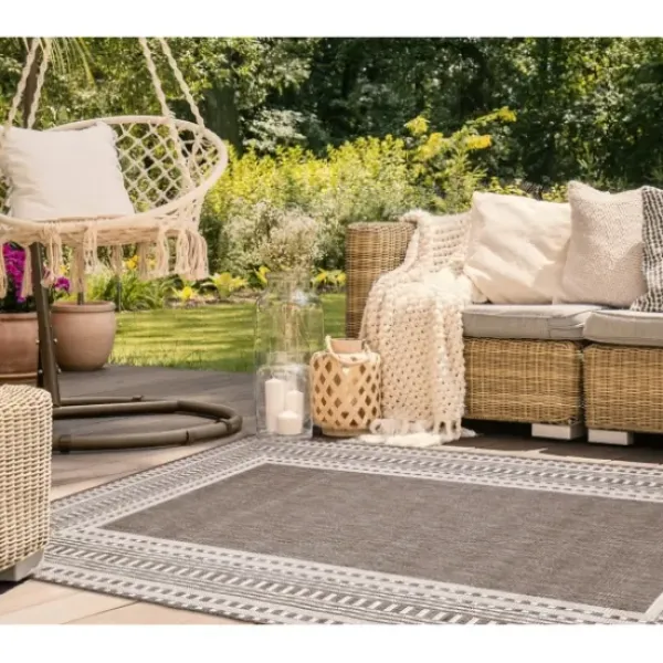 Outdoor Rugs-Kirkland's Home Blue And Orange Circles Outdoor Area Rug, 6X9 Orange/Blue