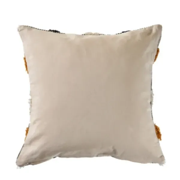 Pillows-Kirkland's Home Blue And Orange Tufted Accent Pillow Orange/Gray