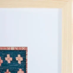 Wall Plaques-Kirkland's Home Blue And Pink Geometric Framed Textile Wall Plaque Blue/Pink