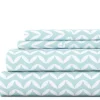Bed Sheets-Kirkland's Home Blue And White Chevron 3-Pc. Twin Sheet Set Blue/White