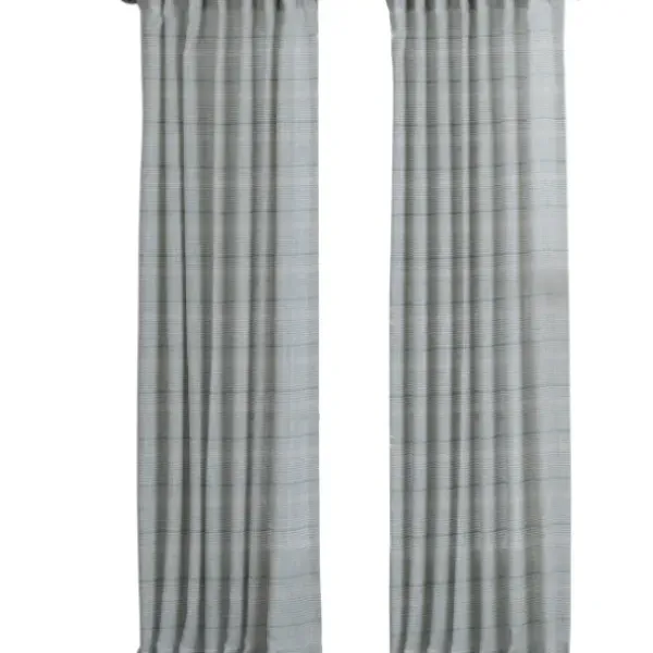 Curtains & Drapes-Kirkland's Home Blue And White Farmhouse Stripe Valance White/Blue