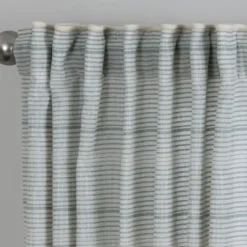 Curtains & Drapes-Kirkland's Home Blue And White Farmhouse Stripe Valance White/Blue