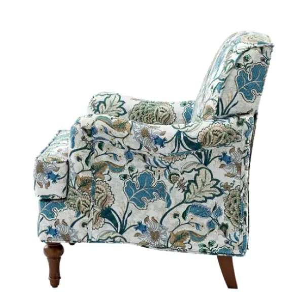Accent Chairs-Kirkland's Home Blue And White Floral Classic Accent Chair Blue/White