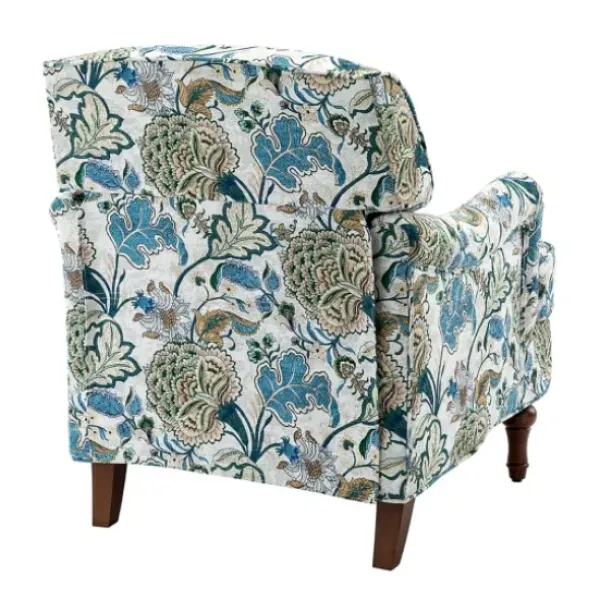 Accent Chairs-Kirkland's Home Blue And White Floral Classic Accent Chair Blue/White