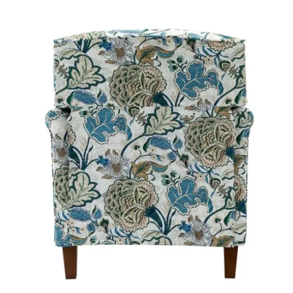 Accent Chairs-Kirkland's Home Blue And White Floral Classic Accent Chair Blue/White