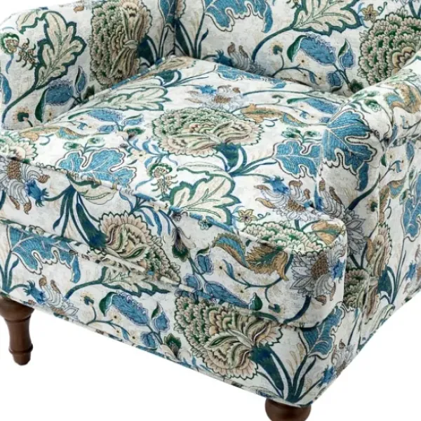 Accent Chairs-Kirkland's Home Blue And White Floral Classic Accent Chair Blue/White