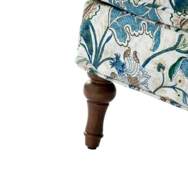 Accent Chairs-Kirkland's Home Blue And White Floral Classic Accent Chair Blue/White
