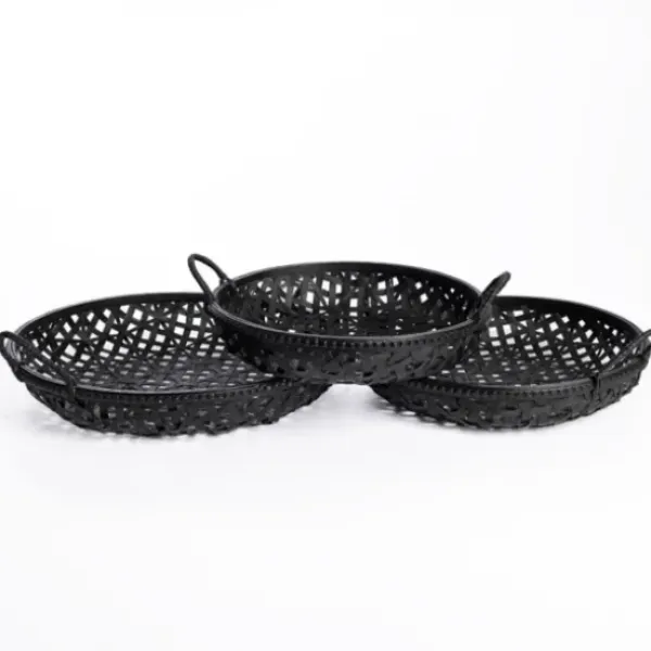 Decorative Trays-Kirkland's Home Blue And White Floral Trays, Set Of 2 Blue/White