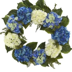 Wreaths-Kirkland's Home Blue And White Hydrangea Wreath Blue/White