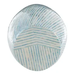 Accent & End Tables-Kirkland's Home Blue And White Mosaic Capiz Shell Drum End Table