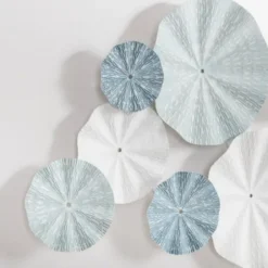Wall Plaques-Kirkland's Home Blue And White Seashell Plates Wall Plaque Blue/White