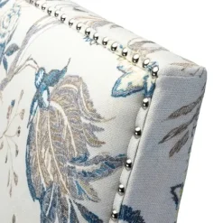Accent Chairs-Kirkland's Home Blue And Yellow Floral Upholstered Accent Chair Blue/Yellow
