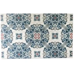 Wall Plaques-Kirkland's Home Blue Azulejo Wood Wall Plaque Blue/White