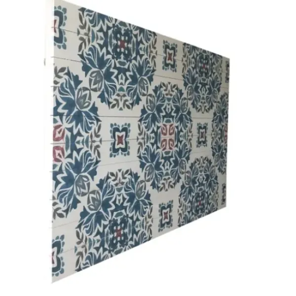 Wall Plaques-Kirkland's Home Blue Azulejo Wood Wall Plaque Blue/White