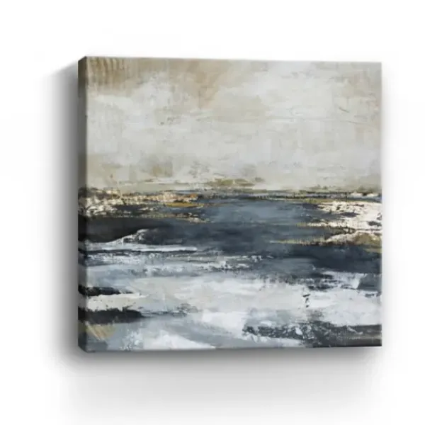 Canvas Art-Kirkland's Home Blue Bay Giclee Canvas Art Print, 40X40 In. Blue/Gray/Gold