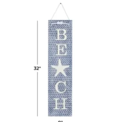 Wall Quotes & Signs-Kirkland's Home Blue Beach Starfish Wall Sign Blue/White