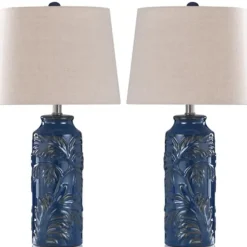 Table Lamps-Kirkland's Home Blue Bo Ical Mayfield Table Lamps, Set Of 2 Tan