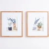 Framed Art-Kirkland's Home Blue Botanical Vase Framed Art Prints, Set Of 2 White/Blue/Brown
