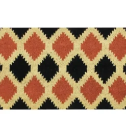 Doormats-Kirkland's Home Blue Boxes Doormat Blue/Tan