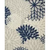 Outdoor Rugs-Kirkland's Home Blue Cassie Global Outdoor Area Rug, 5X8 Blue/White
