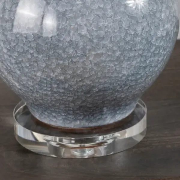 Table Lamps-Kirkland's Home Blue Ceramic Hourglass Table Lamp White