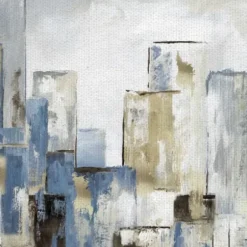 Canvas Art-Kirkland's Home Blue City Canvas Art Prints, Set Of 2 Blue/White/Black/Gray