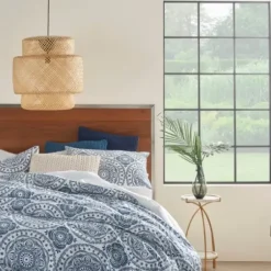 Comforters-Kirkland's Home Blue Cloud Floral King 3-Pc. Comforter Set Blue/White