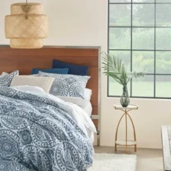 Comforters-Kirkland's Home Blue Cloud Floral King 3-Pc. Comforter Set Blue/White