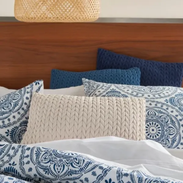 Comforters-Kirkland's Home Blue Cloud Floral King 3-Pc. Comforter Set Blue/White