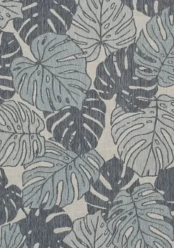 Outdoor Rugs-Kirkland's Home Blue Dhurri Stripe Indoor/Outdoor Area Rug, 7X9 Blue/White/Gray