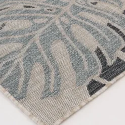 Outdoor Rugs-Kirkland's Home Blue Dhurri Stripe Indoor/Outdoor Area Rug, 7X9 Blue/White/Gray