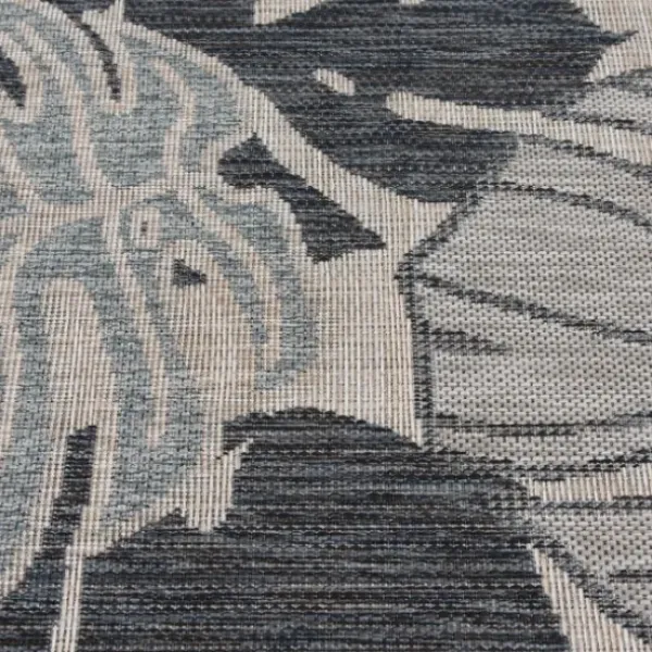 Outdoor Rugs-Kirkland's Home Blue Dhurri Stripe Indoor/Outdoor Area Rug, 7X9 Blue/White/Gray