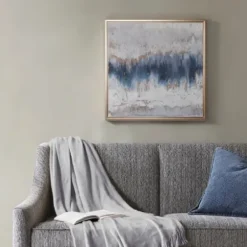 Framed Art-Kirkland's Home Blue Embrace Gold Foil Framed Art Print Blue/Gold