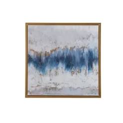 Framed Art-Kirkland's Home Blue Embrace Gold Foil Framed Art Print Blue/Gold
