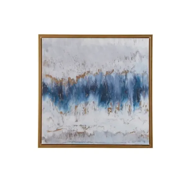 Framed Art-Kirkland's Home Blue Embrace Gold Foil Framed Art Print Blue/Gold