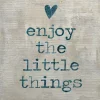 Wall Quotes & Signs-Kirkland's Home Blue Enjoy The Little Things Wall Plaque Blue/Gray
