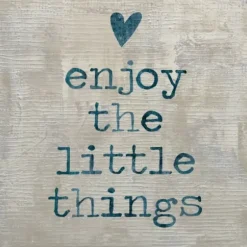 Wall Quotes & Signs-Kirkland's Home Blue Enjoy The Little Things Wall Plaque Blue/Gray