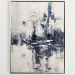 Canvas Art-Kirkland's Home Blue Era Abstract Ii Framed Canvas Art Print Blue/White
